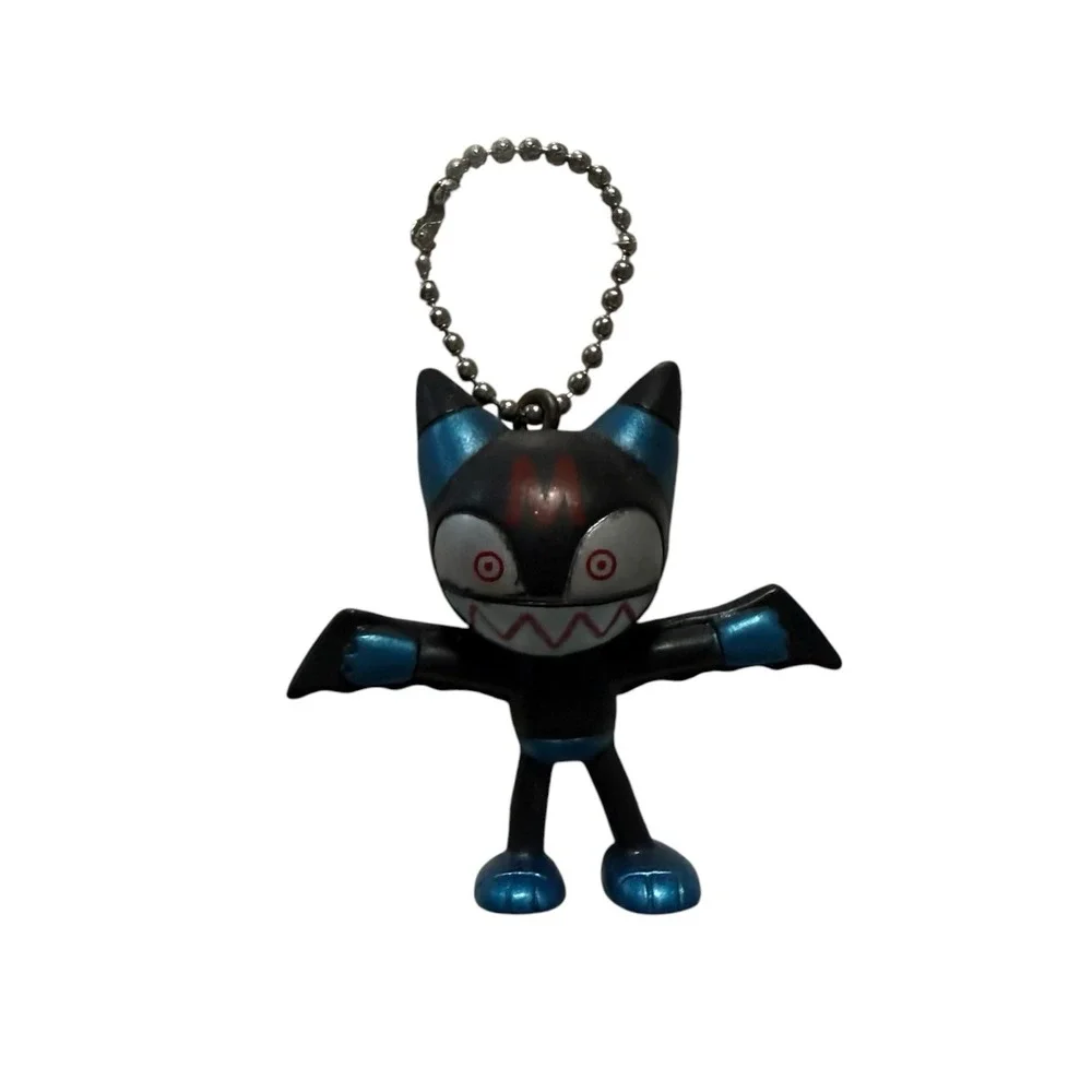 Cyborg Kuro-chan PVC Keychain Figure Lot #4 #6 Japan Anime Gashapon Rare VTG